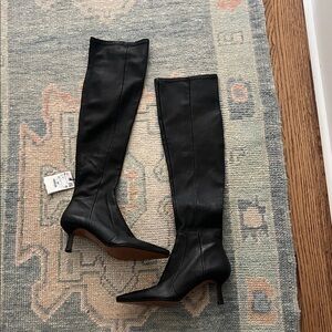 Zara Black Over the Knee Boots